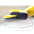 Black Natural Latex Gloves And Sponge Household Scouring Pa